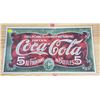 Image 1 : coca cola tin sign 5 cent