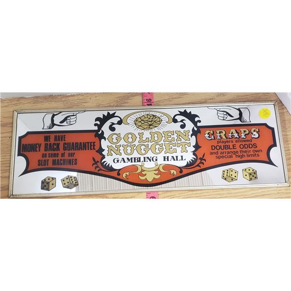 Golden Nugget Gaming hall mirror man cave decoration