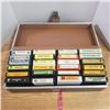 Image 1 : 24 eight track tapes with carrying case. country blue grass Kenny Rogers Merle Haggard and head clea
