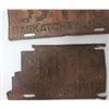 Image 4 : two early Saskatchewan License plates rust