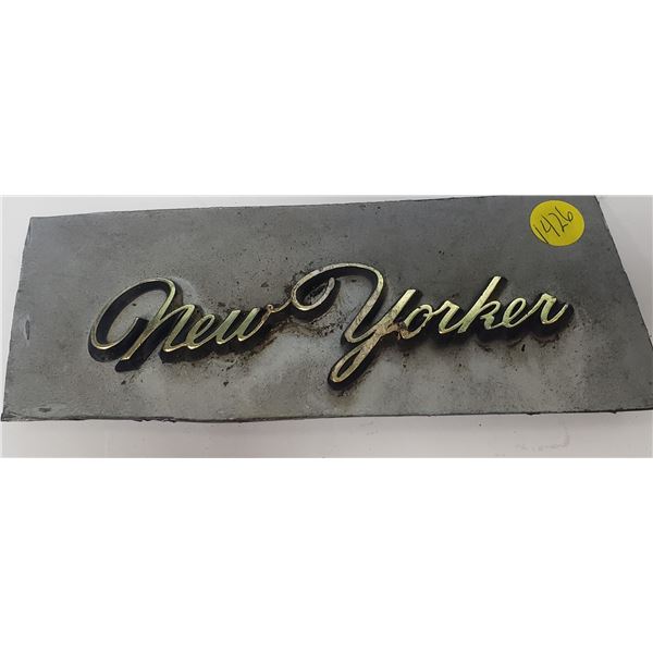 New Yorker Car side decal original parts
