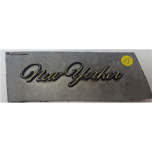 New Yorker Car side decal original parts