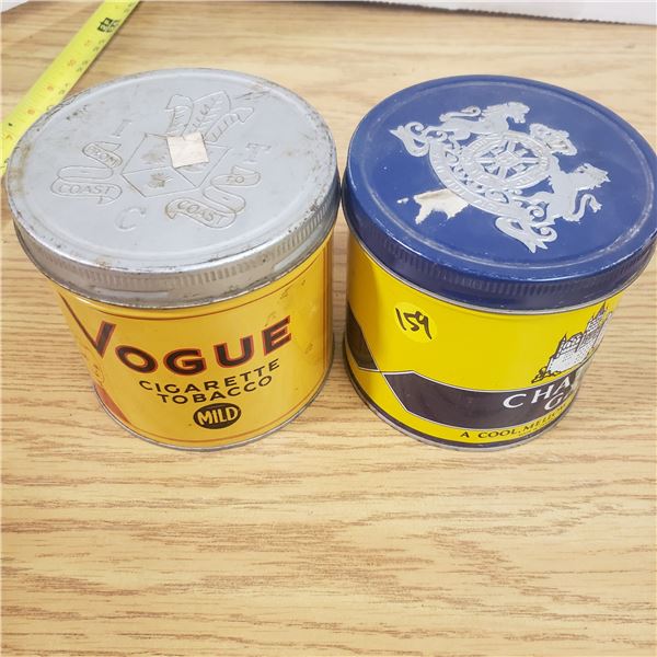 2x Vintage Tobacco Tins