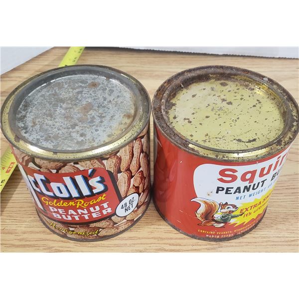 2 Vintage Peanut Butter Tins