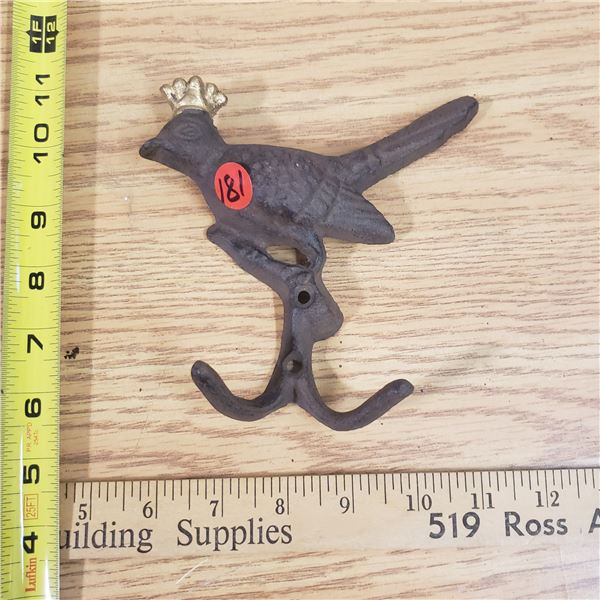 Vintage Cast Iron Bird Hanger