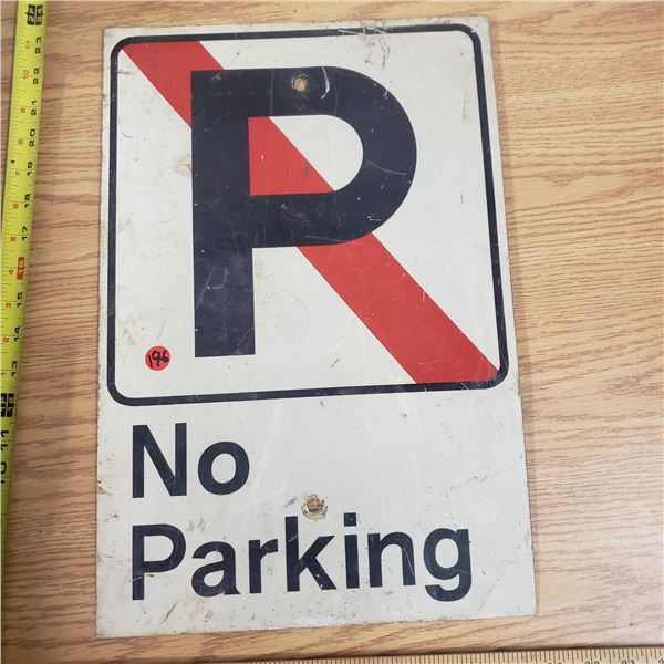 Metal No Parking Sign
