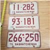 Image 2 : 3x 1975 SaskatchewanLicense Plates