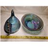 Image 5 : Indiana Glass Blue Carnival Glass Hen on Nest