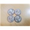 Image 1 : 4 Canadian Silver Quarters 1939, 1940, 1941, 1949