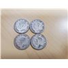Image 2 : 4 Canadian Silver Quarters 1939, 1940, 1941, 1949