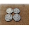 Image 1 : 4 Canadian Silver Quarters 1956, 1957 x 3