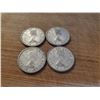 Image 2 : 4 Canadian Silver Quarters 1963 x 2, 1964 x 2
