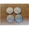 Image 1 : 4 Canadian Silver Quarters 1966