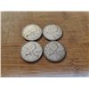Image 1 : 4 Canadian Silver Quarters 1966