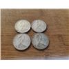 Image 2 : 4 Canadian Silver Quarters 1966