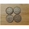 Image 1 : 4 Canadian Silver Quarters 1960, 1963, 1967, 1968 (non magnetic)
