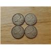 Image 1 : 4 Canadian Silver Quarters 1962, 1964 x 2, 1966