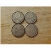 Image 1 : 4 Canadian Silver Quarters 1962, 1964, 1968 x 2