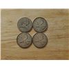 Image 1 : 4 Canadian Silver Quarters 1941, 1955, 1961, 1963