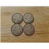 Image 1 : 4 Canadian Silver Quarters 1958, 1959, 1961, 1962
