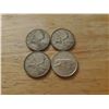 Image 1 : 4 Canadian Silver Quarters 1945, 1961, 1963, 1967