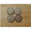 Image 1 : 4 Canadian Silver Quarters 1964, 1966, 1968 x 2 (non magnetic)