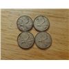 Image 1 : 4 Canadian Silver Quarters 1951, 1962 x 2, 1966