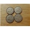 Image 1 : 4 Canadian Silver Quarters 1968 x 4 (non magnetic)