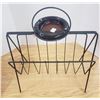 Image 1 : Mid Century Wire Magazine Rack with Ashtray
