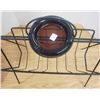 Image 2 : Mid Century Wire Magazine Rack with Ashtray
