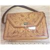 Image 1 : Hand tooled ladies leather purse