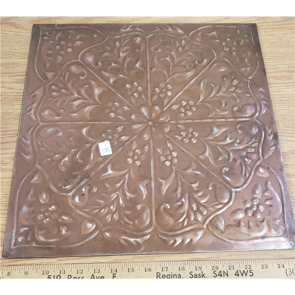 pressed tin panel 18"x18"