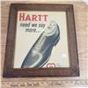 Image 1 : Framed "Hartt Shoes" Ad advertising