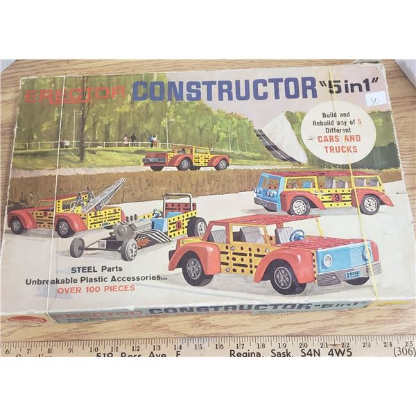 1950s Gilbert erector construct-a-car with box