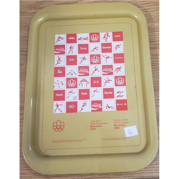 Coke Coca Cola tray 1976 Olympics