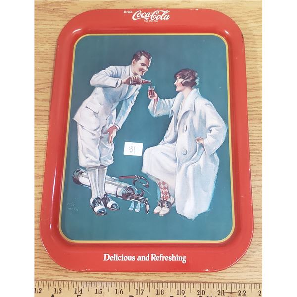 Coke Coca Cola tray Golf theme