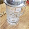 Image 3 : Etched crystal Beer Tankard Pewter lid