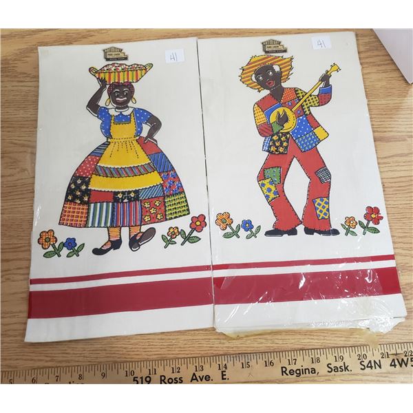 Black Americana towels original packaging