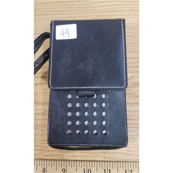 RCA portable transistor radio - leather case