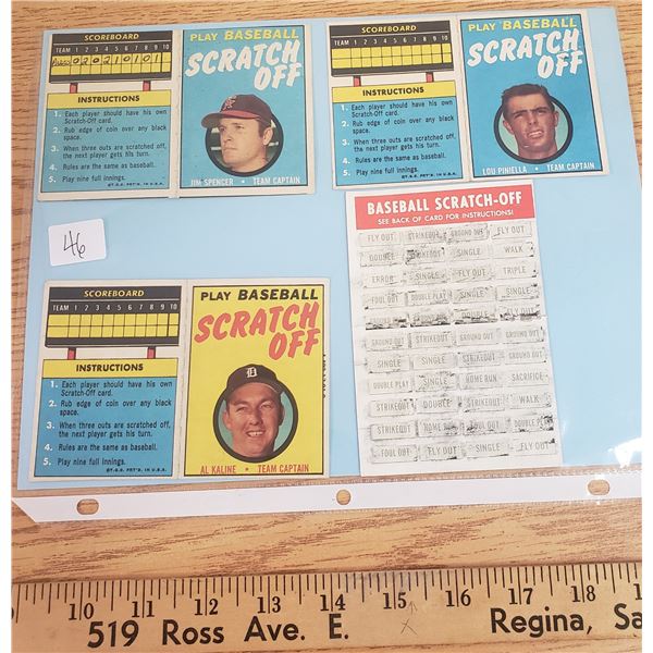 Baseball scratch off cards