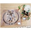 Image 6 : Southwest art tile, corn husk hoop dancer and moccasins size 7