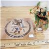 Image 7 : Southwest art tile, corn husk hoop dancer and moccasins size 7