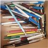 Image 5 : box of vintage advertising pens Alberta and Manitoba (approx 105)