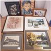 Image 1 : Seven Assorted prints and pictures with frames