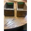 Image 1 : 2 Vintage Dove-tailed Boxes - Crayon and Golden