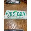 Image 2 : 1968 Saskatchewan License Plate