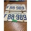 Image 2 : Pair of 1961 Saskatchewan License Plates Farm