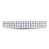 Image 2 : Diamond 3-Row Anniversary Ring 1/5 Cttw 10kt Yellow Gold