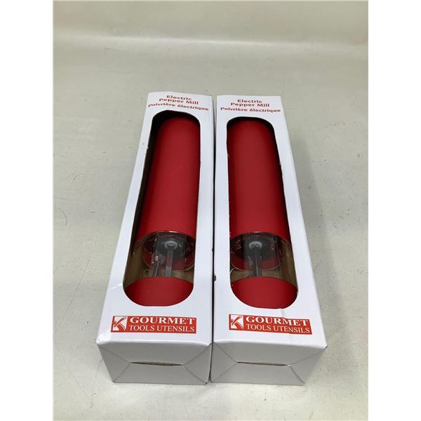 Lot Of 2 Electric Pepper Mill (Red)