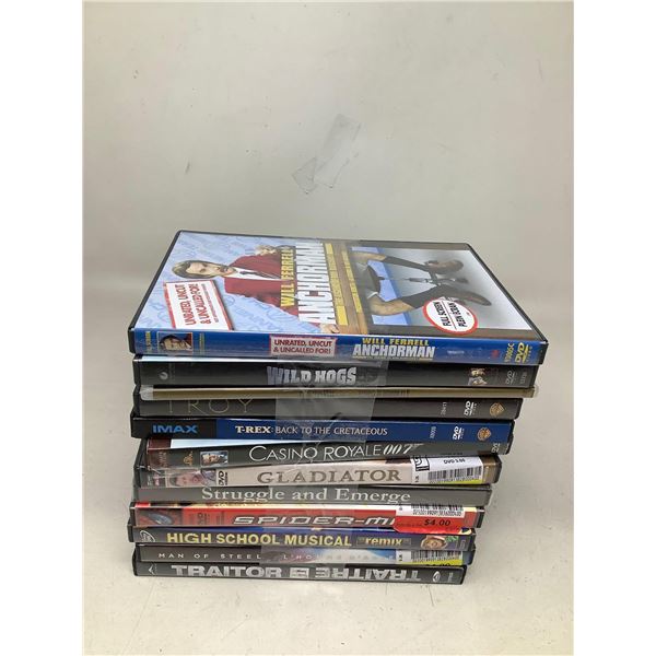 Lot Of 12 Assorted DVD's
